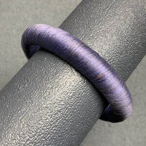 Thread Wrapped Bangle Bracelet 3 In As Is Pale Purple Retro Mod Vintage Bohemian